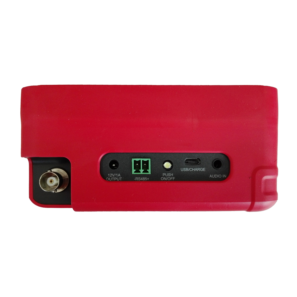 Tester HDCVI/HDTVI/AHD/ANALOGICO 4K Pantalla 4" Salida de 12Vdc para cámaras Audio RS485