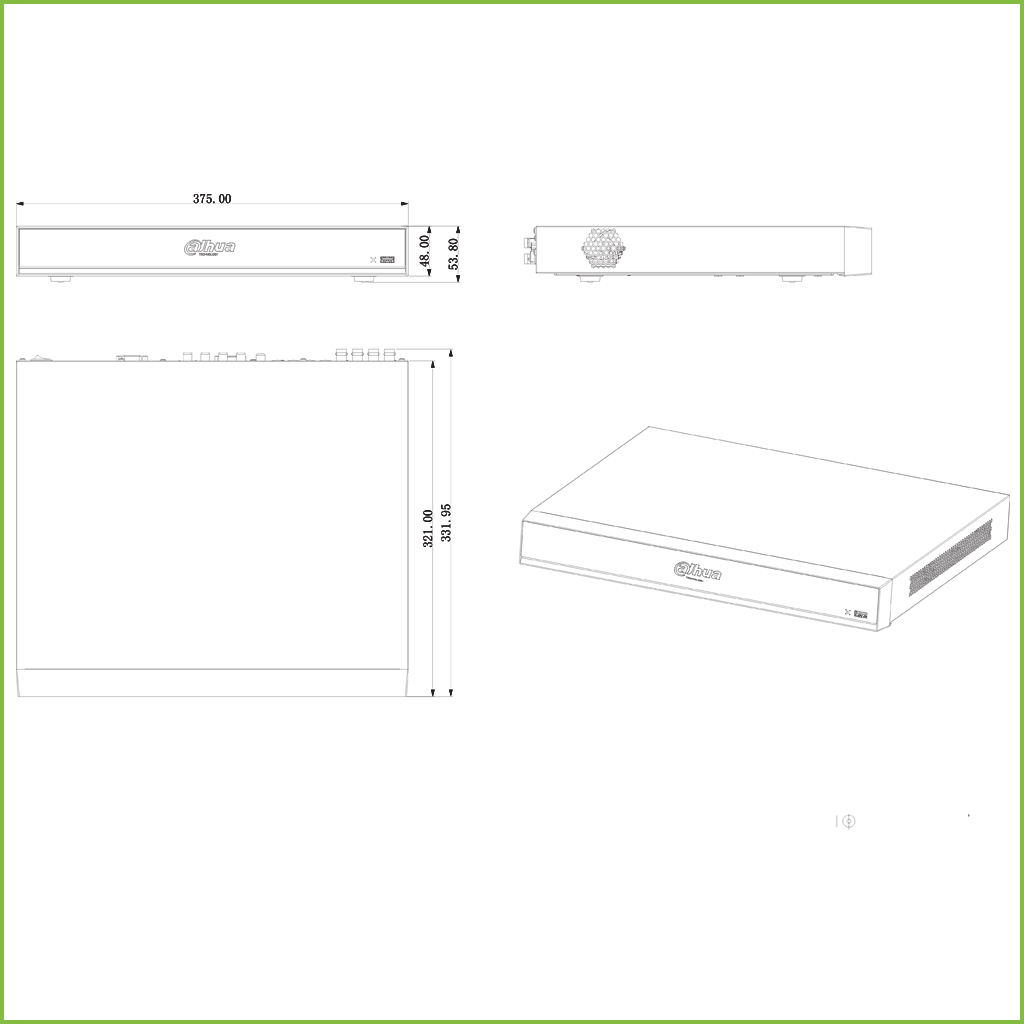 DVR 5EN1 H265 8ch 4K@6ips +64IP 12MP 2HDMI 2HDD E/S AI