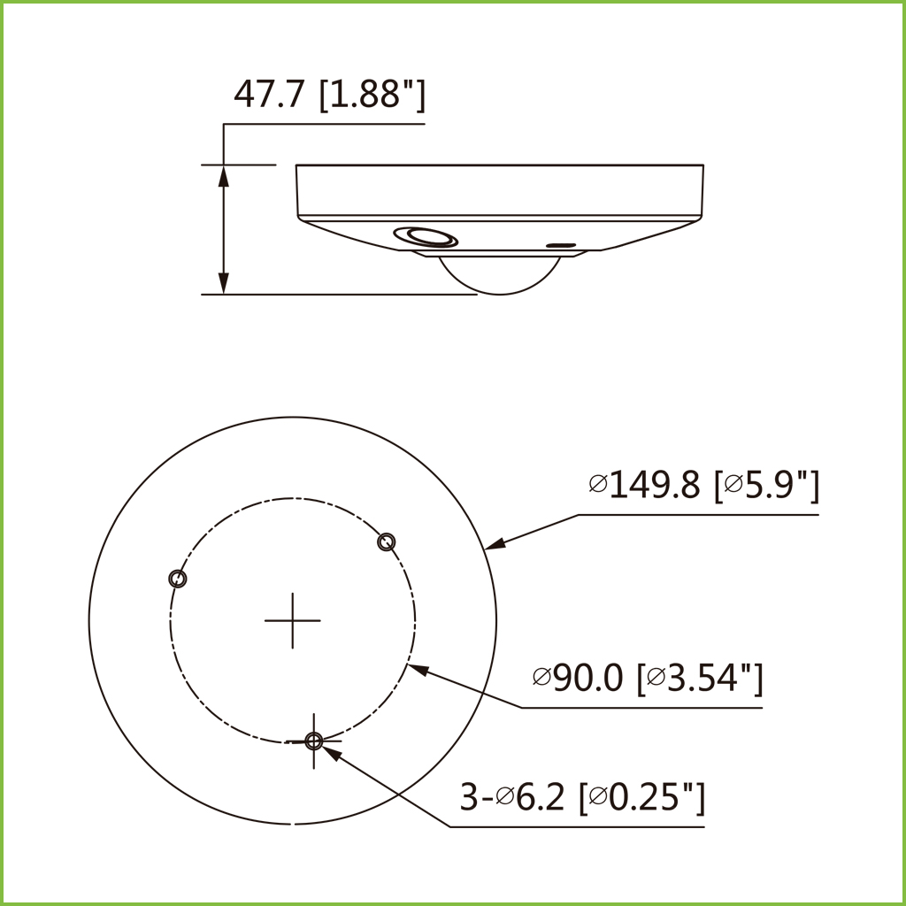 FishEye IP H265 12M 4K DN IR10m 1.98mm IK10 IP67 Audio SD PoE MIC