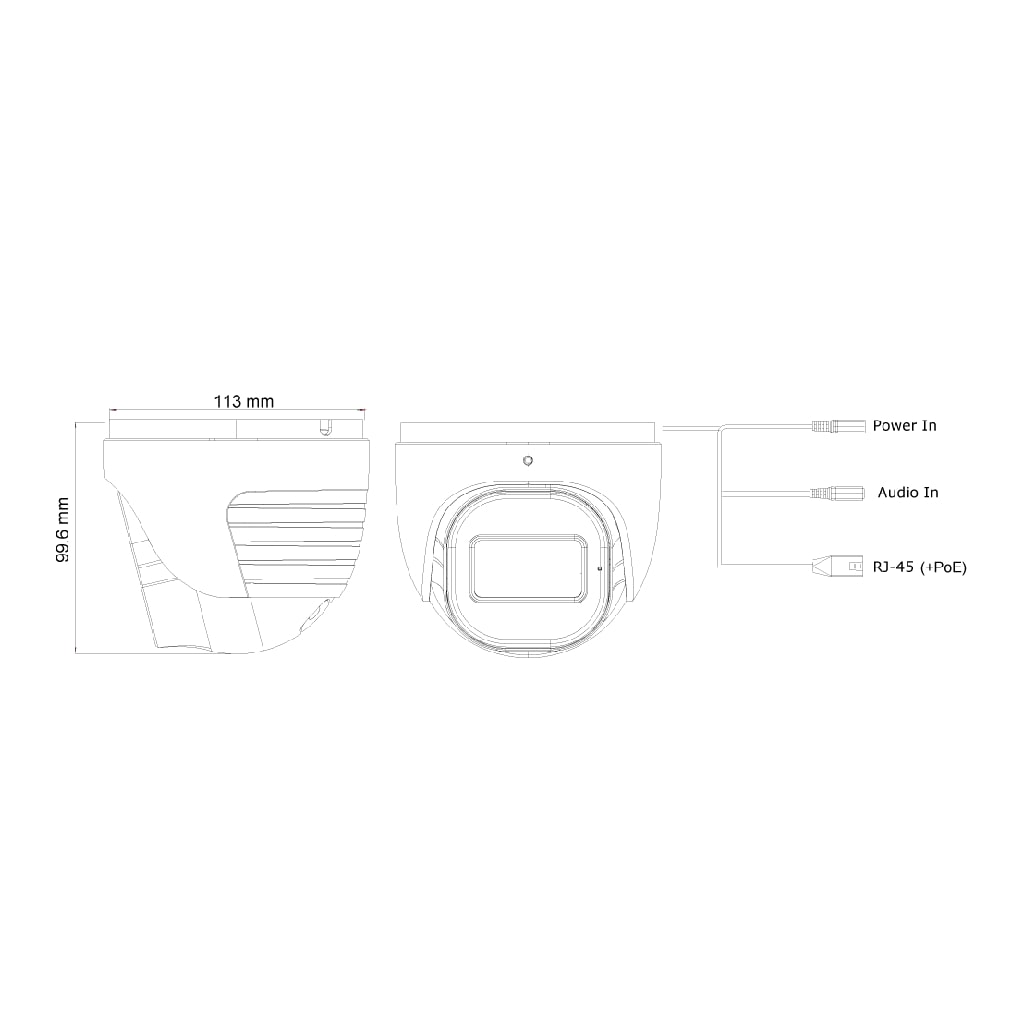 Cámara IP 4MP Domo de lente varifocal 2.8-12mm IR40M DDA Reconocimiento Facial