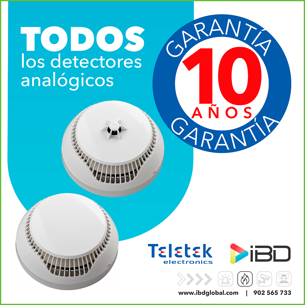 Detector analógico óptico-térmico.  Requiere base B124 no incluida