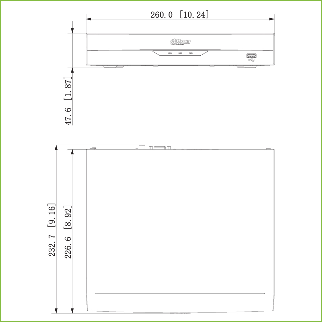 NVR 16ch 200Mbps H265 HDMI 1HDD AI