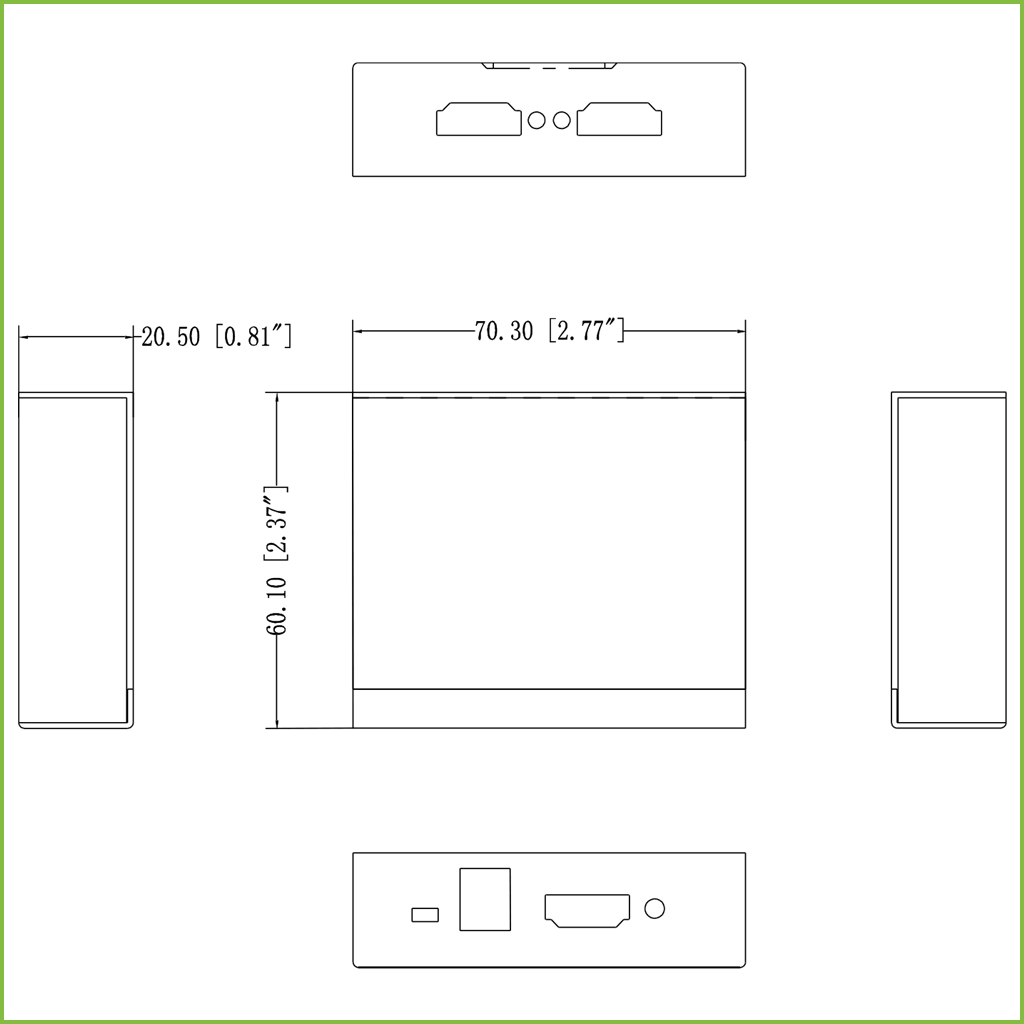 Splitter (1x2) 1E/2S HDMI 4K