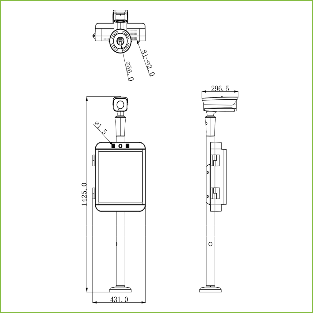 KIT ANPR 2MP de control de entradas y salidas de vehículos AI