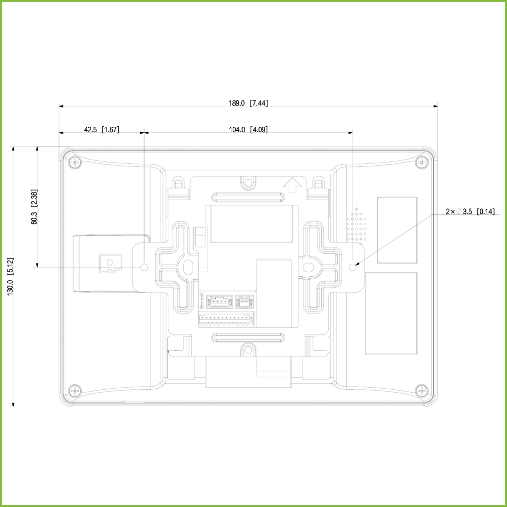 Monitor Interior 7" de Superficie para Videoportero IP Pantalla Táctil PoE SD 6E 1S Alarma Blanco