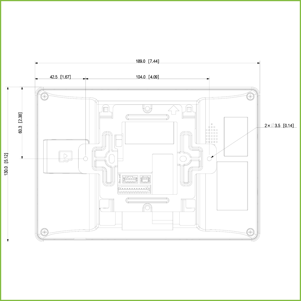 Monitor Interior 7" de Superficie para Videoportero IP de 2 hilos Pantalla Táctil PoE SD 6E 1S Alarma Negro