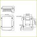 Caja alimentación y conexiones Water-proof Adaptable
