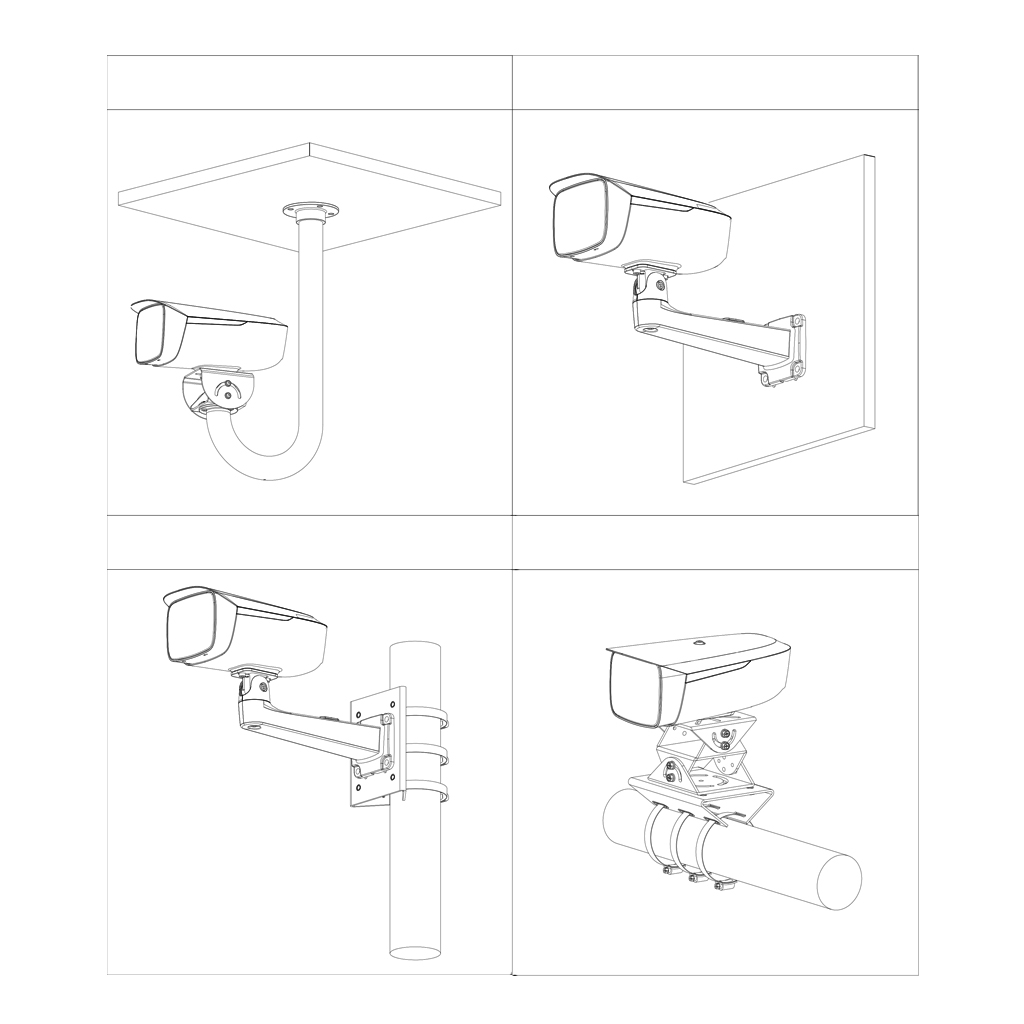 Tubular IP H265 4+4MP(2 CÁMARAS EN 1) Starlight+ WDR LED80m/IR120m 8-56VFM/3.6mm IP67 PoE SD AUDIO E/S AI