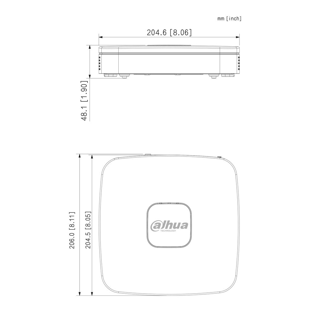 NVR 16ch 80Mbps H265 HDMI 1HDD