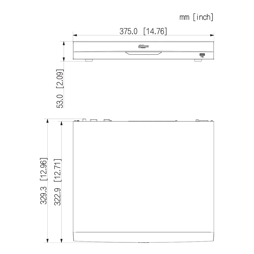 NVR 16ch 144Mbps H265 HDMI 16PoE 2HDD E/S AI