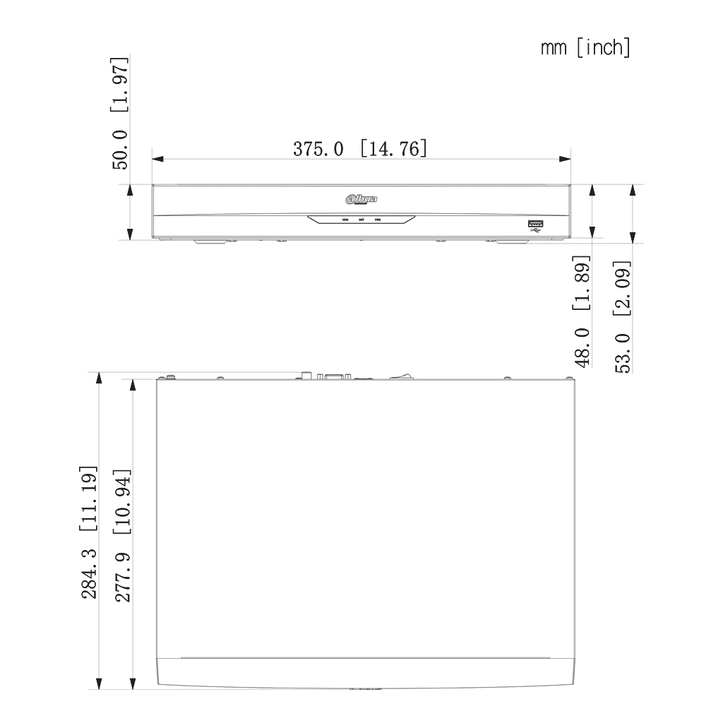 NVR 8ch 80Mbps H265 HDMI 2HDD AI