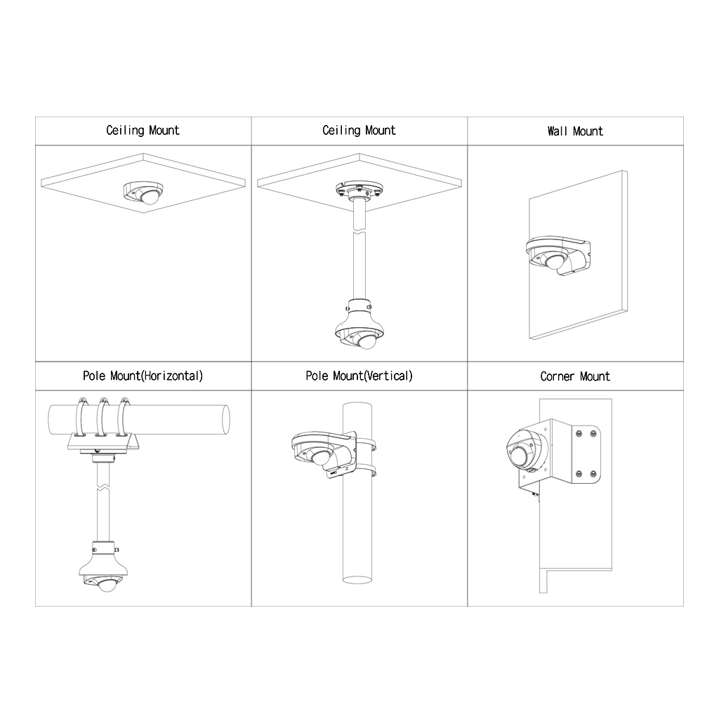 Domo IP H265 2M DN SMART WDR Starlight IVS IR30m 2.8mm IK10 IP67 PoE SD MIC AUDIO E/S Color Negro