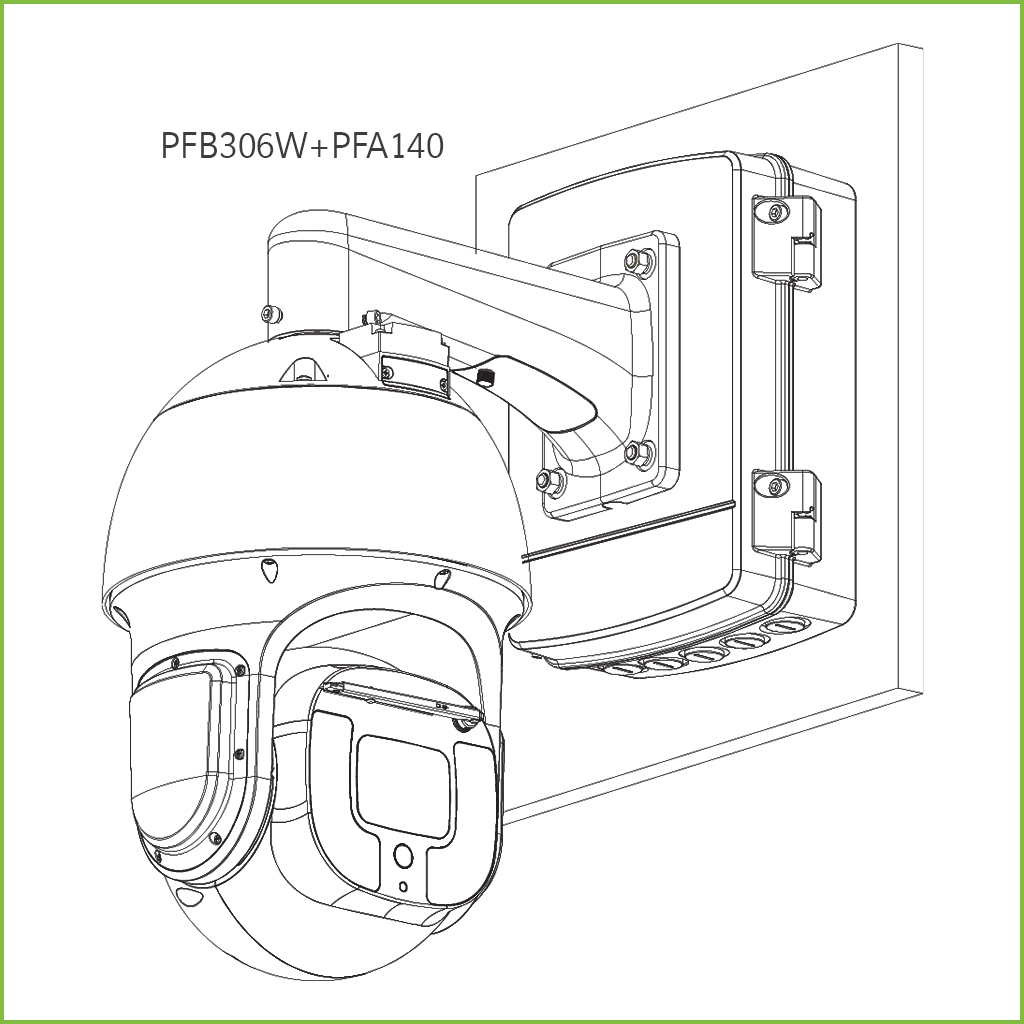 Soporte para montaje en pared para Speed Dome SD8A