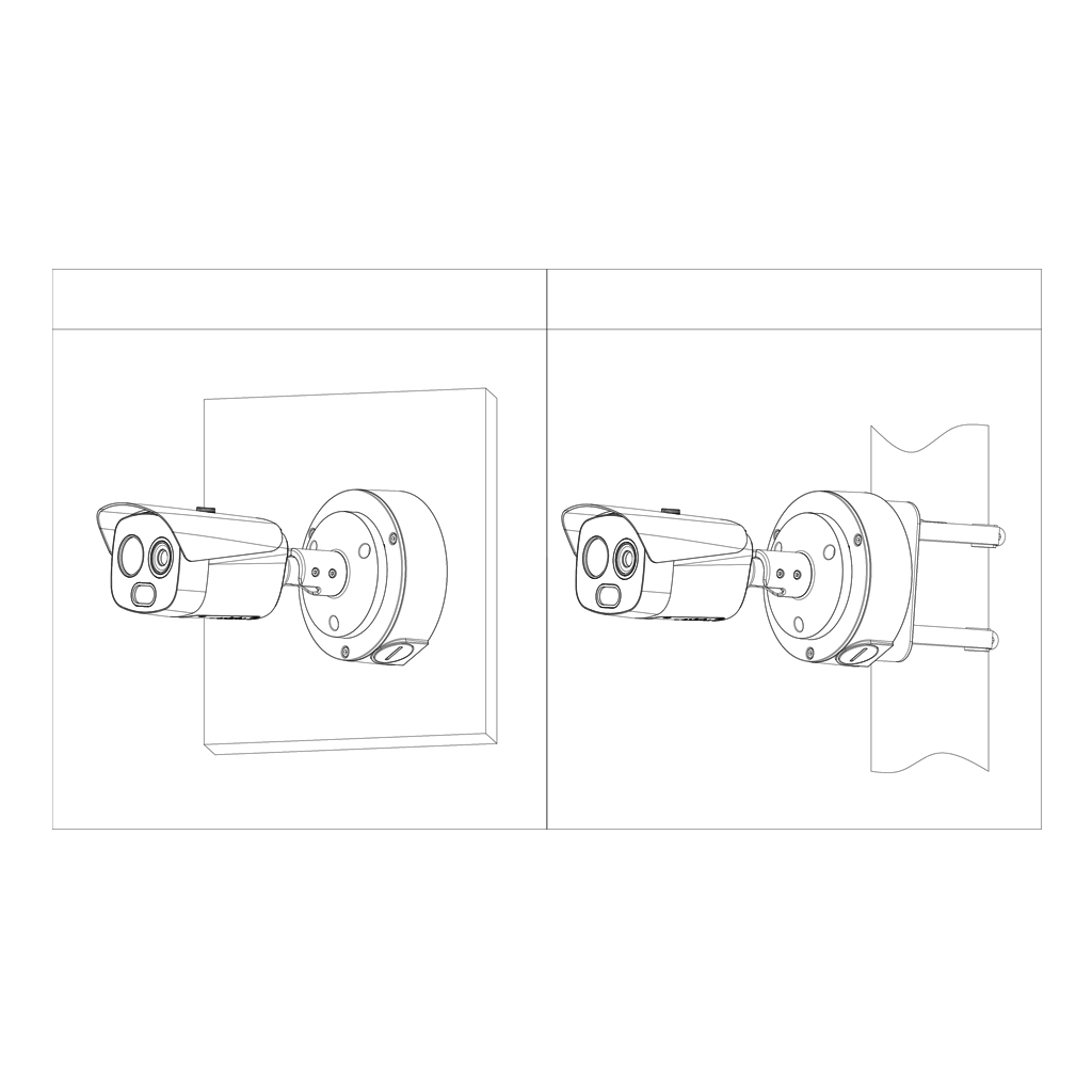 Cámara Térmografica IP DUAL 256*192 7mm + 4M 8mm IP67 12V PoE AUDIO E/S