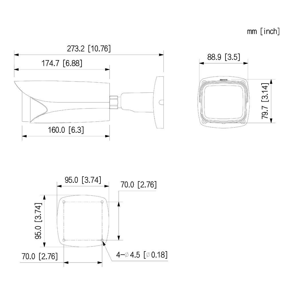 Tubular HDCVI 2M 1080P DN ICR WDR Starlight IR100m 5.3-64VFM x12 IP67 IK10 DUAL-POWER