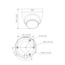 Domo IP 2M H265 FULL COLOR WDR IVS SMD Iluminación Dual LED30m/IR30m 2.8mm IP67 PoE MIC AI