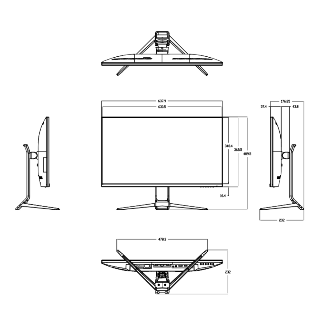 Monitor 28” Dahua para Seguridad 24/7 LED 2xHDMI/1xDP salida USB 16:9 4K