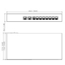 Switch PoE 8 puertos Gigabit + 2RJ45 Uplink Gigabit 65W Layer2