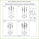 Báculo desmontable de 6m de altura en acero galvanizado de color gris con soporte para cámara y speed dome