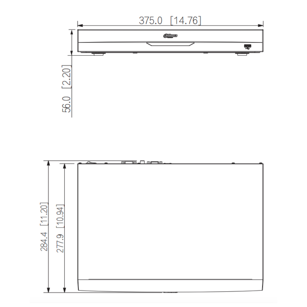 NVR 8ch 384Mbps H265 HDMI 2HDD E/S AI