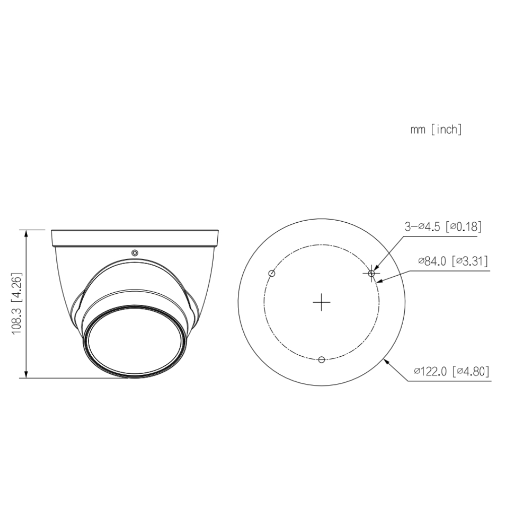 Domo IP H265 2M DN WDR 3DNR Starlight IR40m 2.7-13.5VFM IP67 PoE SD MIC AI