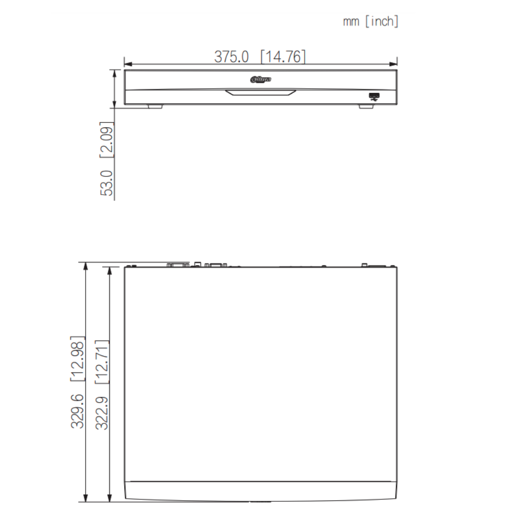 NVR 16ch 384Mbps H265 HDMI 8PoE 2HDD E/S AI