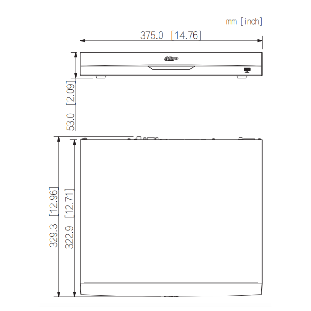 NVR 32ch 256Mbps H265 HDMI 16PoE 2HDD E/S AI