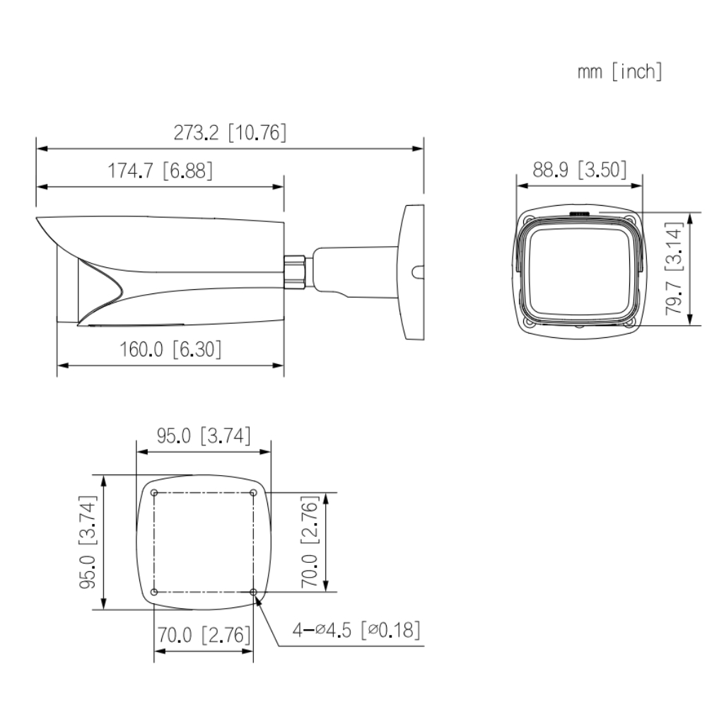 Tubular IP H265 2M WDR Deeplight IR150m 5-60VFM IP67 IK10 ePoE AUDIO E/S AI