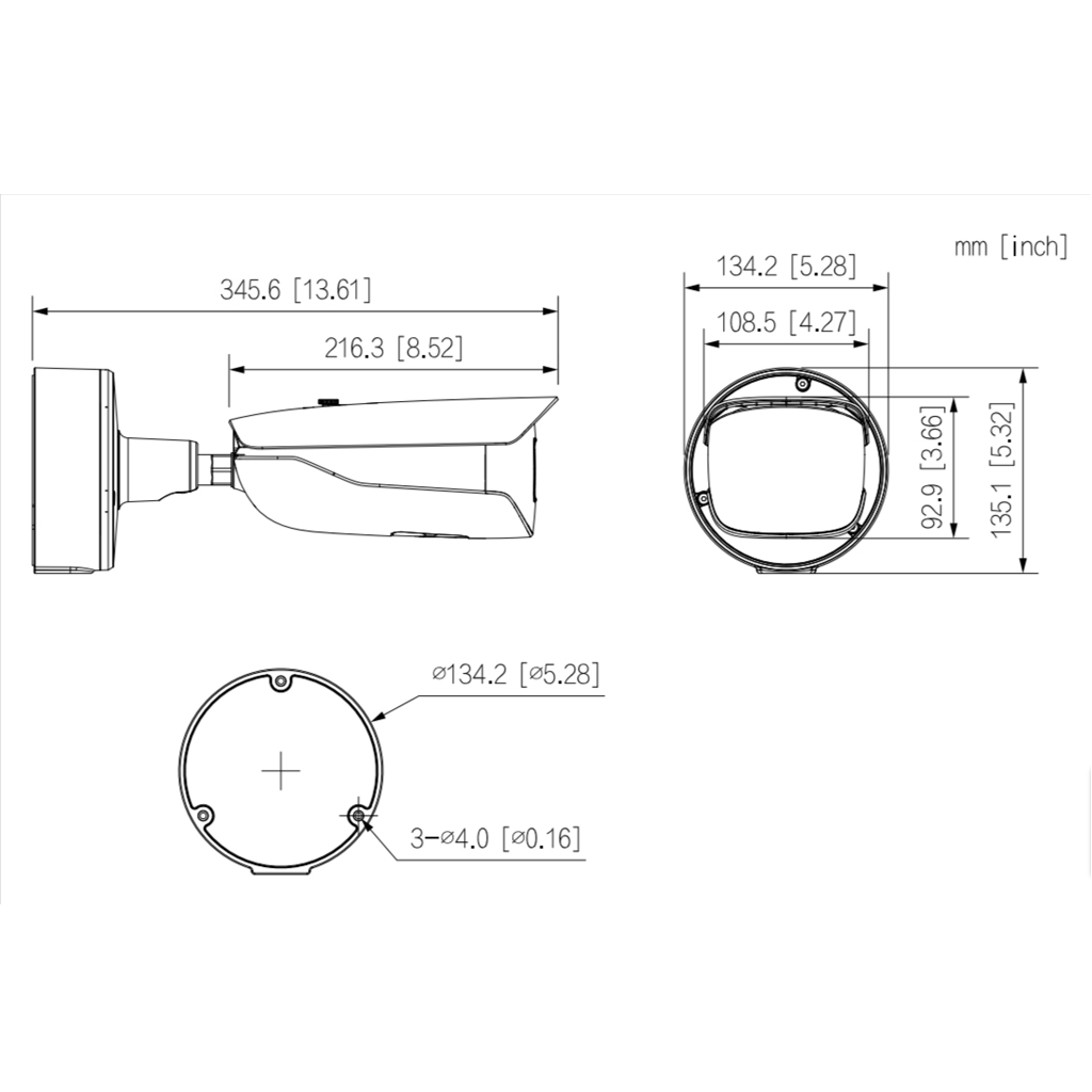 Tubular IP H265 8M WDR Deeplight IR120m 8-32VFM IK10 IP67 PoE+ SD AUDIO E/S AI