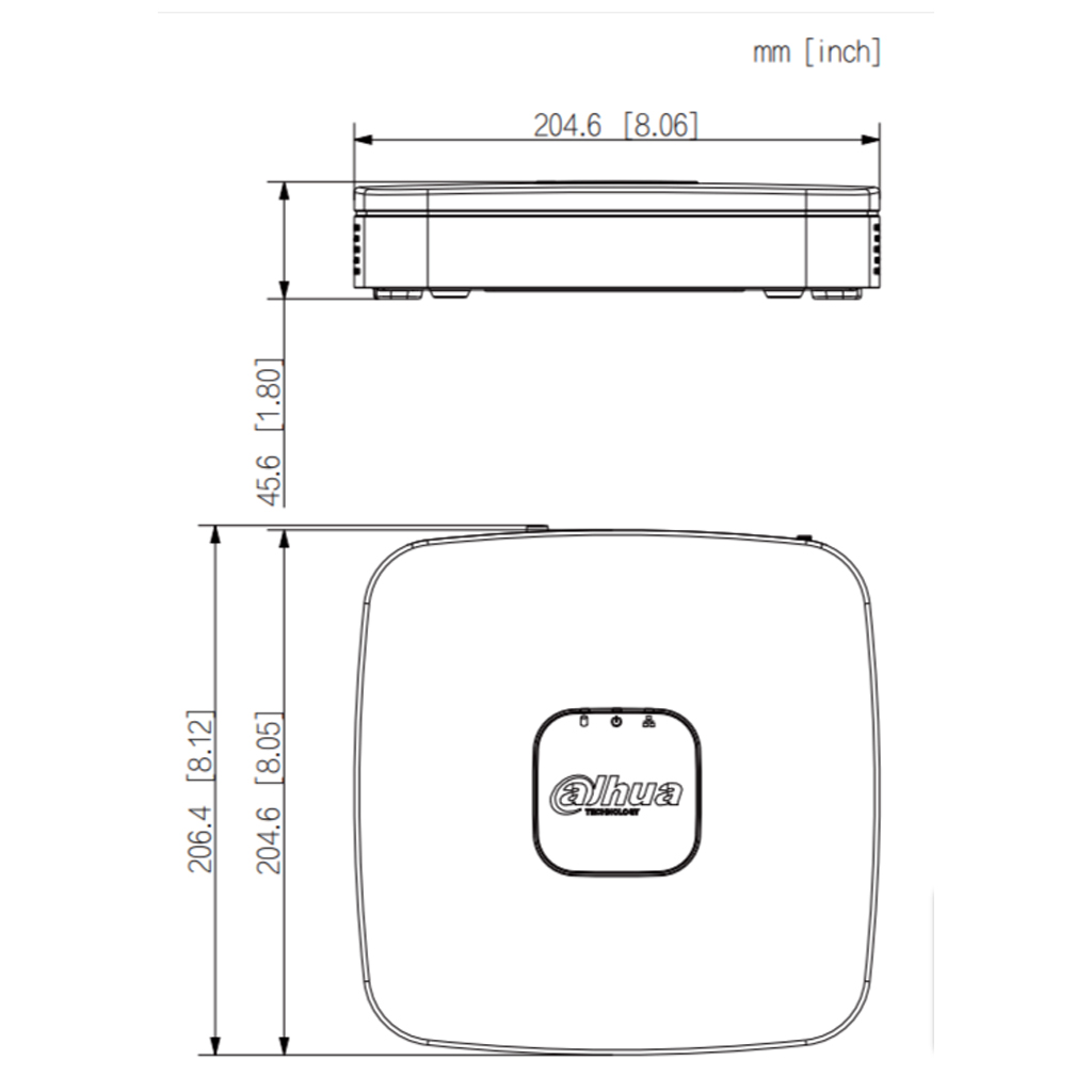 NVR 8ch 80Mbps H265 HDMI 1HDD AI