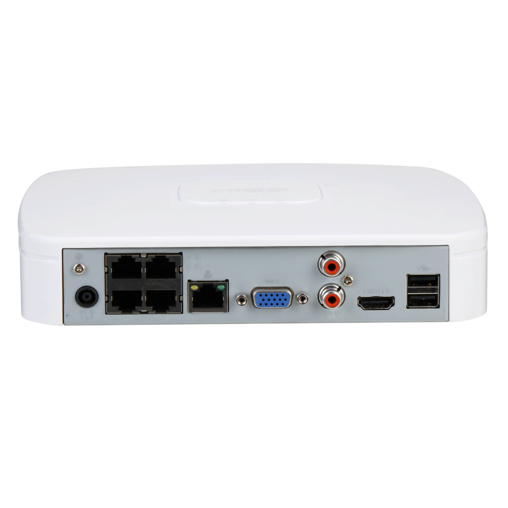 NVR 4ch 80Mbps H265 HDMI 4PoE 1HDD AI