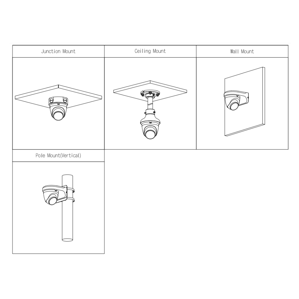 Domo IP H265 2M DN WDR 3DNR Starlight IR30m 2.8mm IP67 PoE SD MIC AI