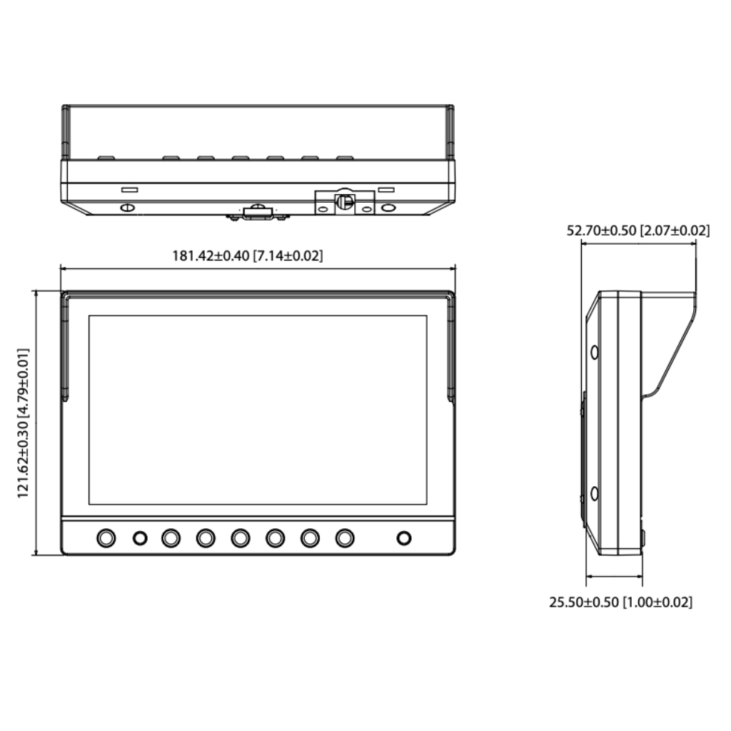 Monitor Táctil de 7" LED para grabadores embarcados