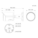 Tubular IP H265 8M DN WDR Starlight IR30m 2.8mm IP67 PoE MIC AI