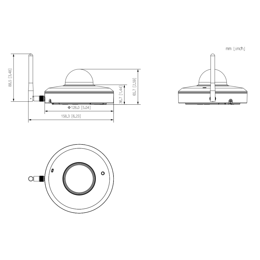 Domo PTZ IP 2M H265 Wifi WDR IR20m Starlight 4x IP66 IK08 AUDIO MIC AI