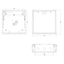 Armario Rack Vertical 24x24x8" 600x600x200mm con Ventilador