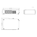 Switch Hardened PoE 8 puertos 10/100 +4SFP Gigabit 120W Manejable Layer2