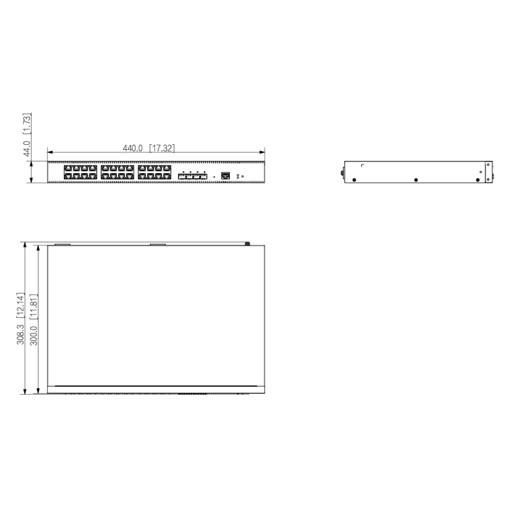 Switch 24 puertos Gigabit + 4 Uplink 10G SFP+ Manejable Layer2