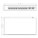 Switch PoE 8 puertos Gigabit + 2RJ45 Uplink Gigabit 110W Manejable en Cloud Layer2