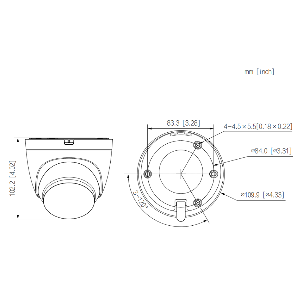 Domo IP H265 2M FULL COLOR dWDR LED30m 2.8mm IP67 MIC WiFi E/S AI