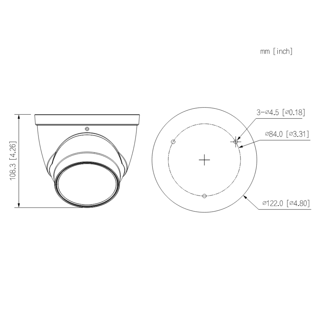 Domo IP H265 4M WDR140dB Deeplight IR40m 2.7-12VFM IP67 PoE MIC AI