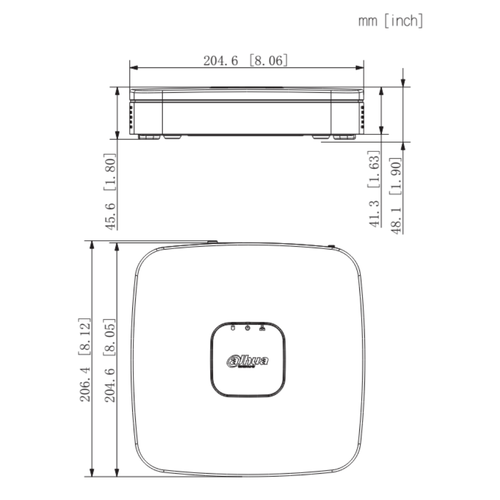 NVR 4ch 80Mbps H265 HDMI 1HDD AI