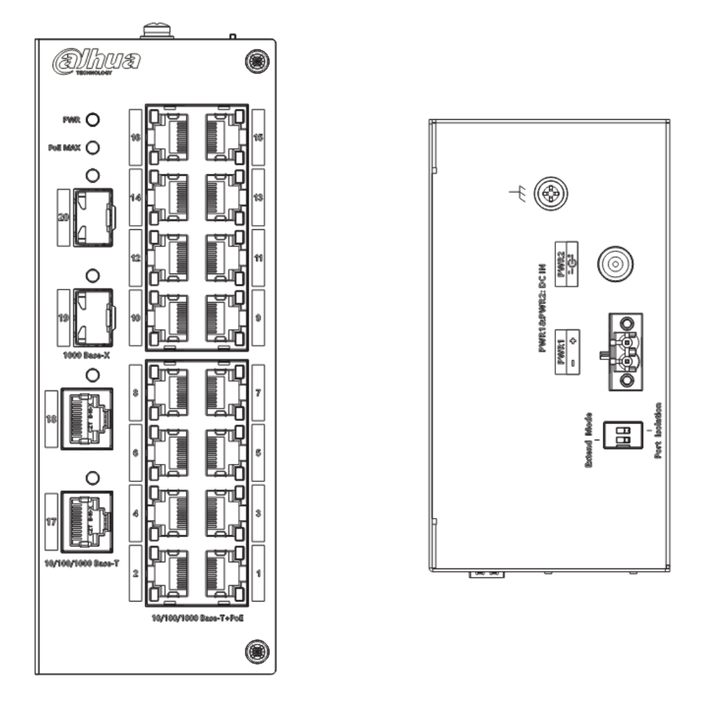 Switch Hardened PoE 16 puertos Gigabit (2RJ45+2SFP) Uplink Gigabit 190W No_Manejable Layer2
