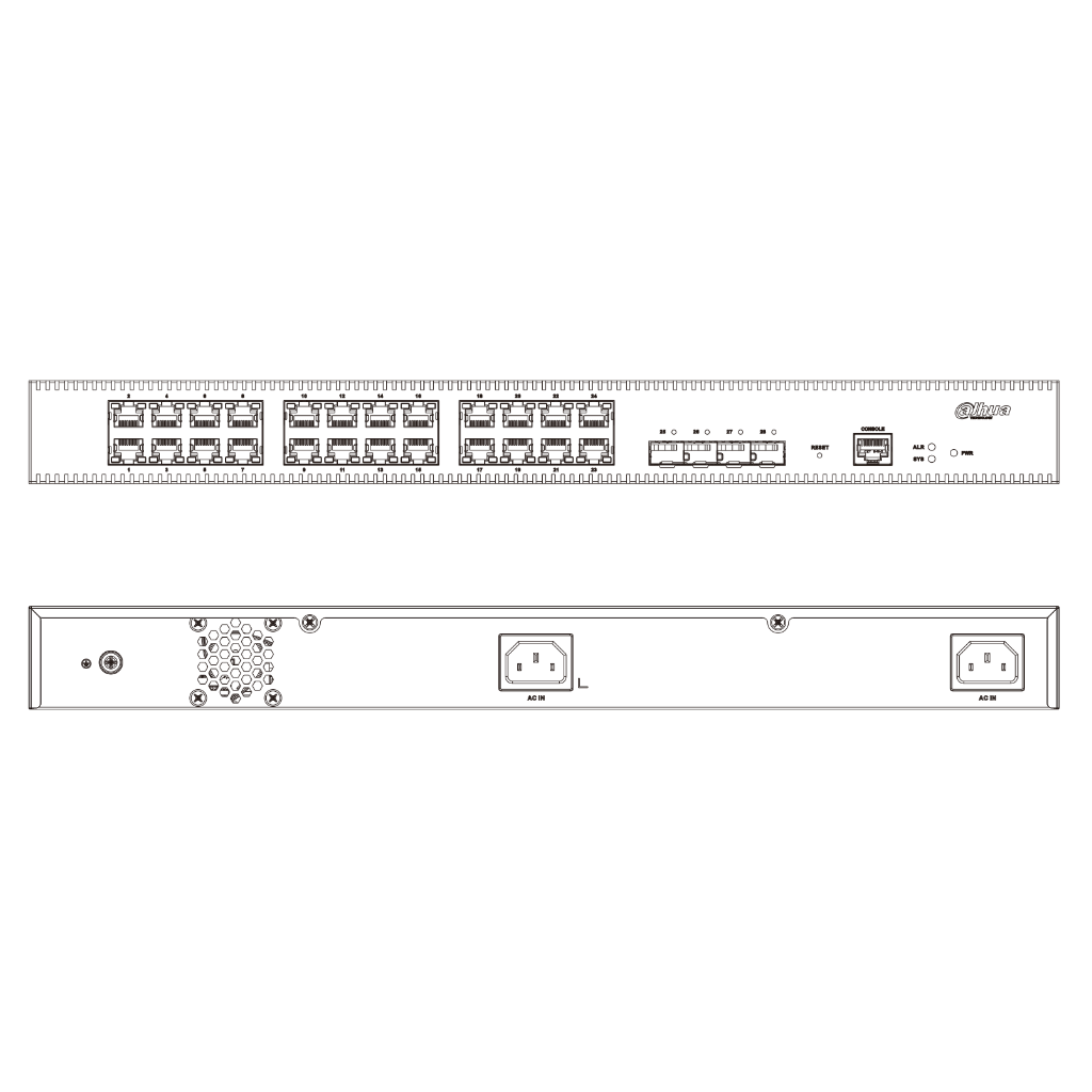 Switch 24 puertos Gigabit + 4 Uplink Gigabit SFP+ 10Gbps 360W Manejable en Cloud Layer2