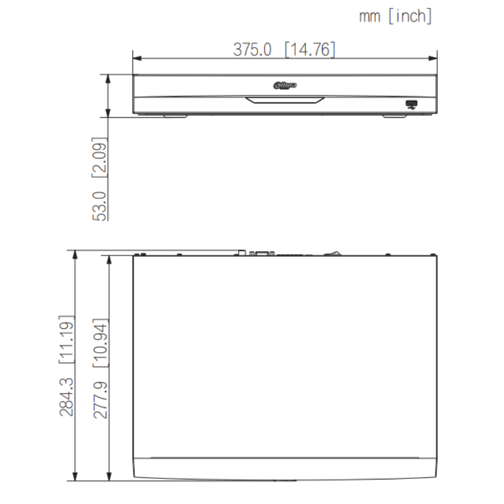 NVR 8ch 144Mbps H265 HDMI 8PoE 2HDD AI