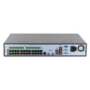 NVR 24ch 384Mbps H265 2xHDMI 24PoE 4HDD E/S AI