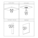 Domo IP H265 4M Iluminación Dual LED30m/IR30m 2.8mm IP67 AUDIO MIC WiFi AI