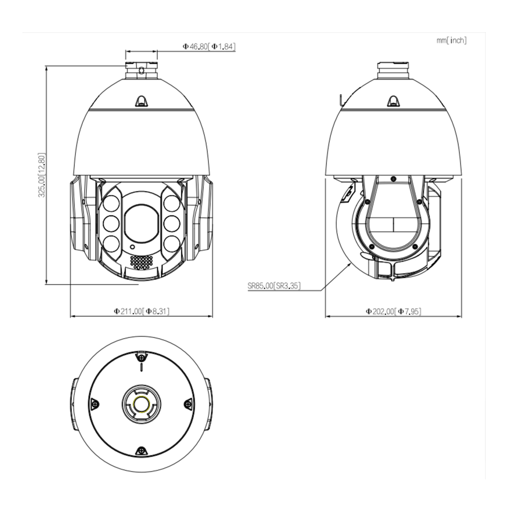 Domo PTZ IP 4M TiOC H265 WDR Starlight Iluminación Dual LED50m/IR150m 32x IP66 AUDIO E/S 4G AI