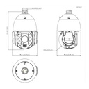 Domo PTZ IP 4M TiOC H265 WDR Starlight Iluminación Dual LED50m/IR150m 32x IP66 AUDIO E/S 4G AI