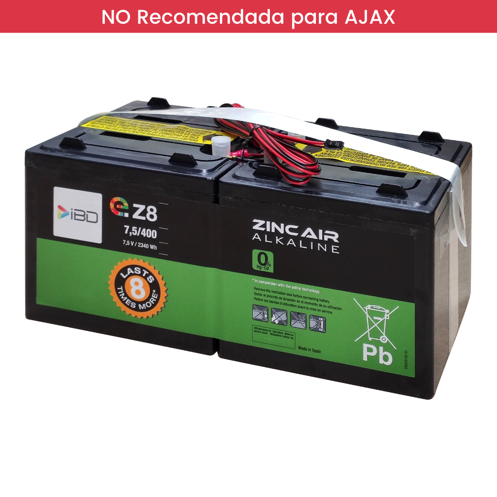 Batería de Zinc-Aire 7.5V-400Ah eZ8